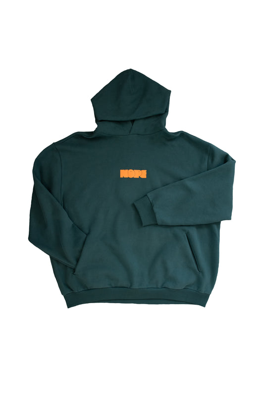 Smiley Puff Heavyweight Hood Forest Green