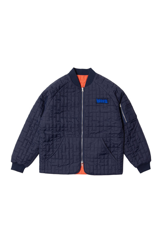 Reversible Bomber Jacket Navy Orange