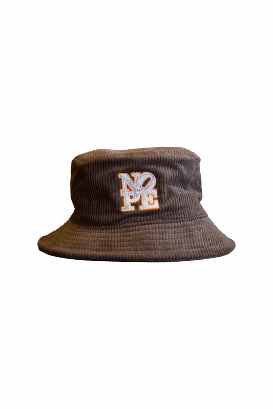 Nope JFK Embroidered Cord Bucket Hat