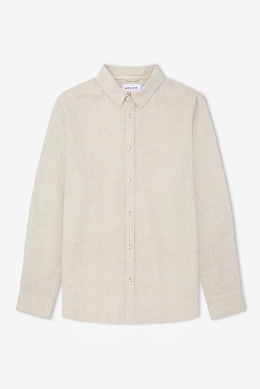 Linen Long Sleeve Shirt Natural