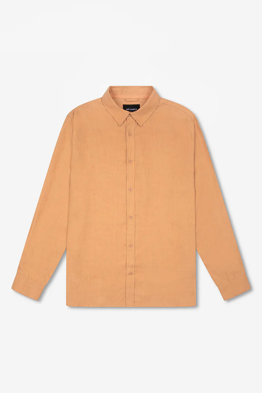 Linen Long Sleeve Shirt Bronze