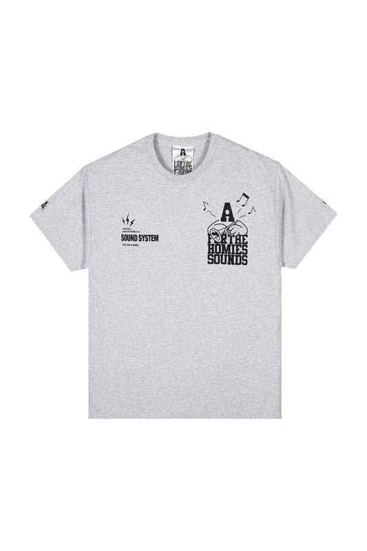 Sound System T-Shirt Athletic Grey