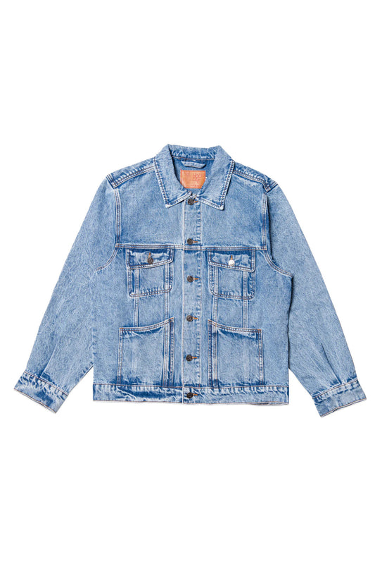 Hoddle Denim Trucker Jacket Blue Wash