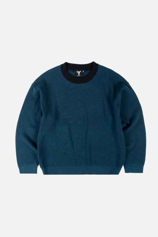 Therapy Ribbed Knitted Sweater Blue