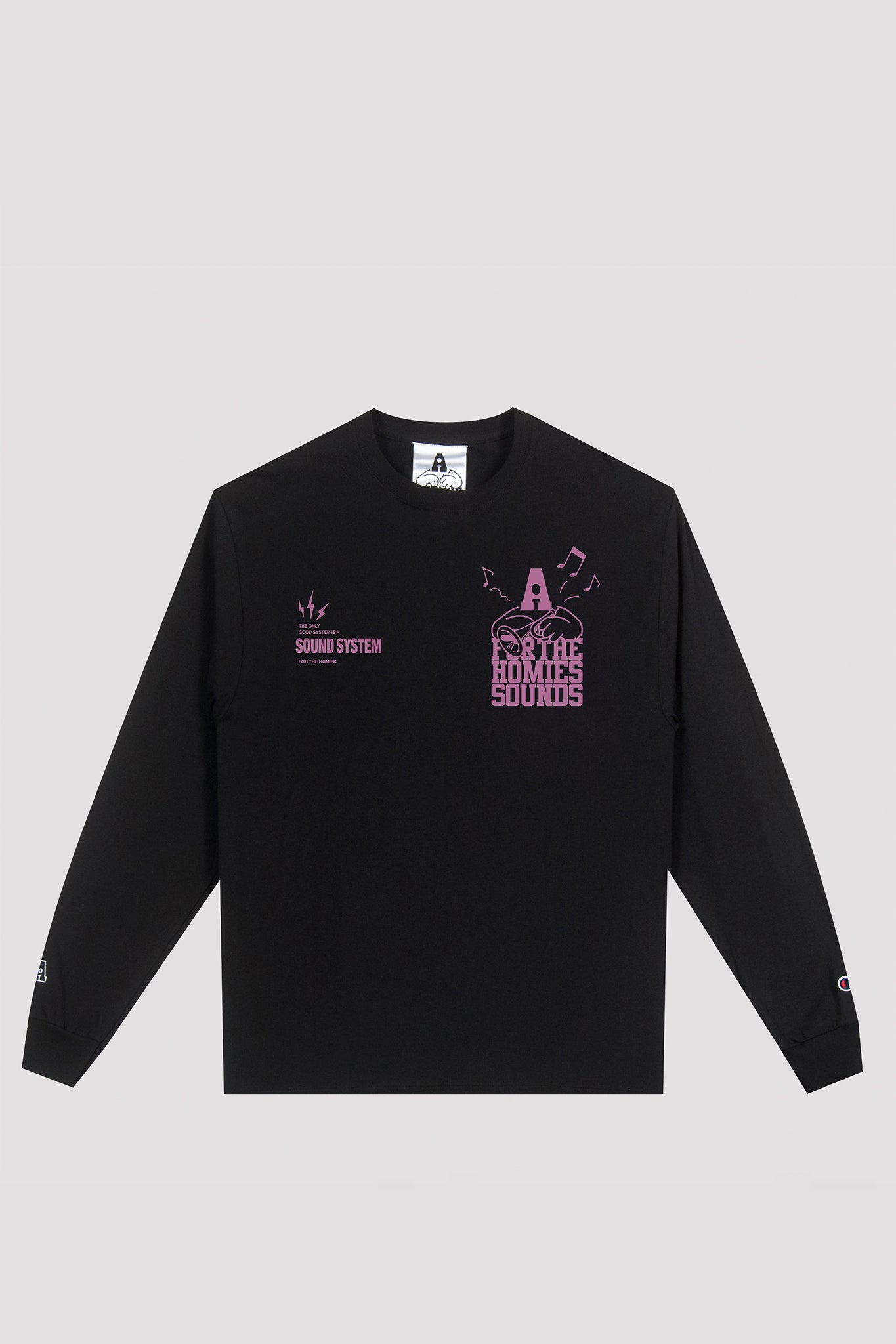 Sound System Long Sleeve T-Shirt Black