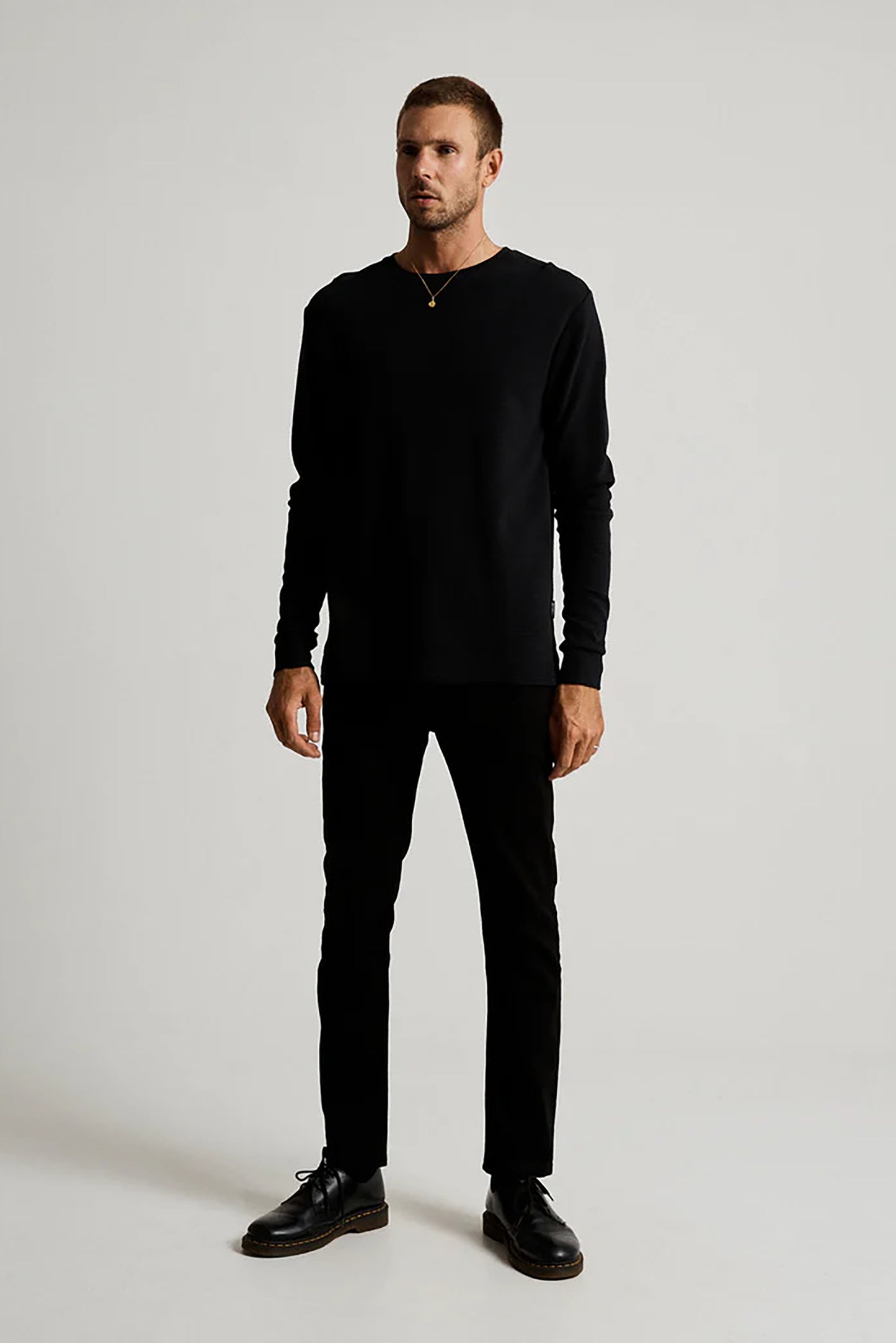 Smith Long Sleeve Waffle Black