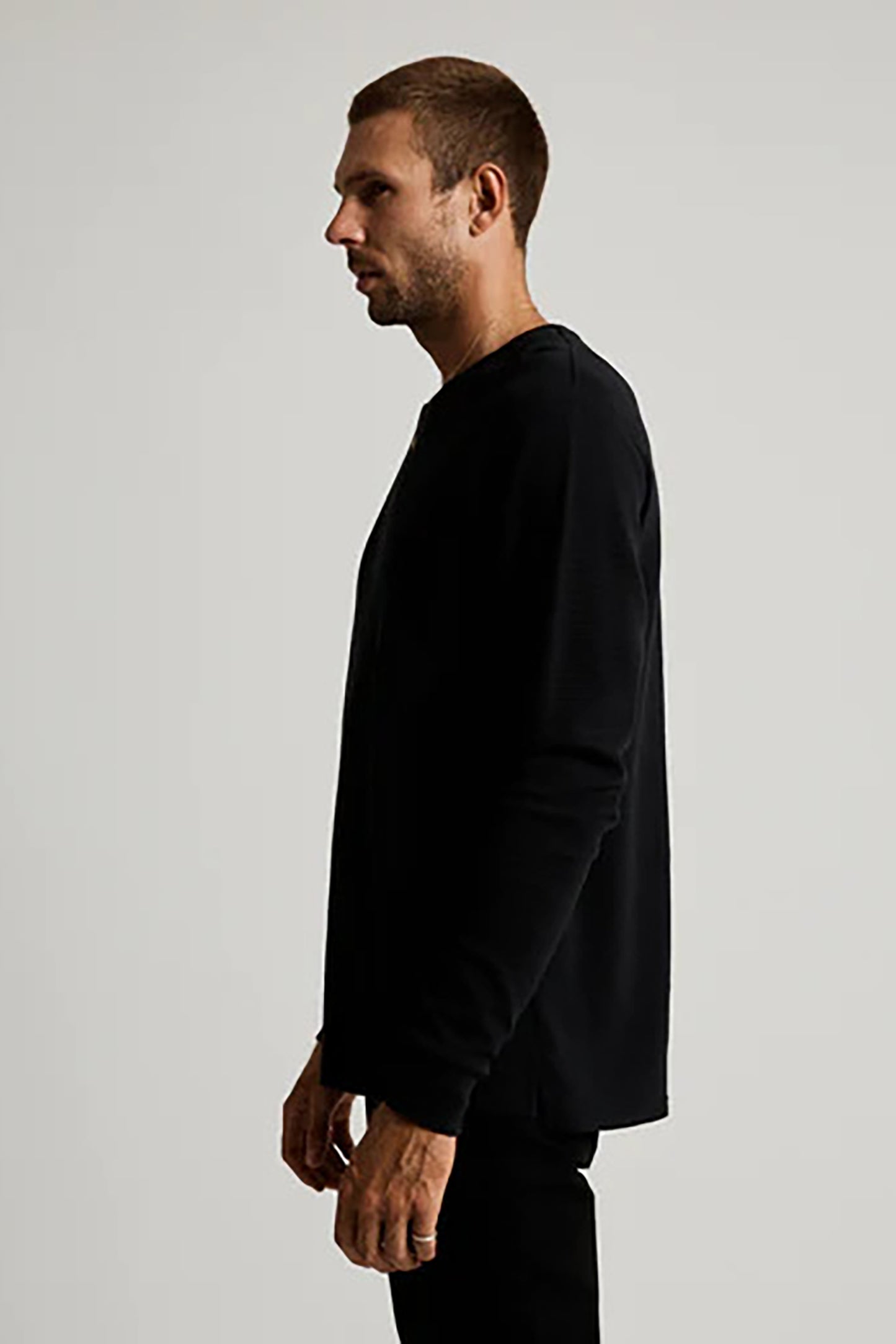 Smith Long Sleeve Waffle Black