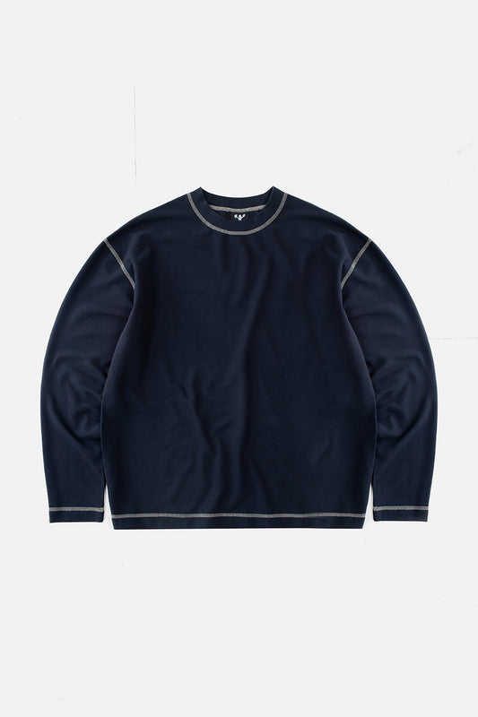 Waffle Long Sleeve Tee Navy