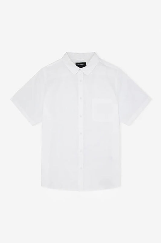 Linen Short Sleeve Shirt White