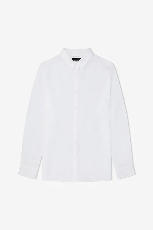 Linen Long Sleeve Shirt White